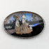 Antique Dutch landscape with butterfly wings silver brooch
